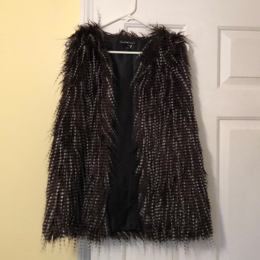 Furry grey vest
